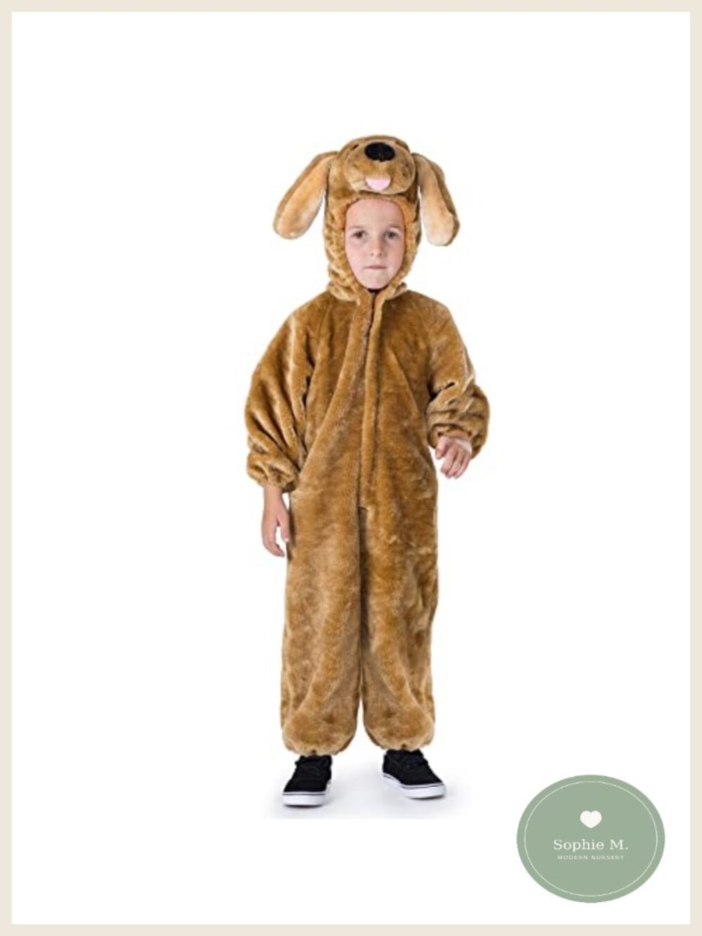 Kids Puppy Dog Costume Jumpsuit with Hood and Tail
